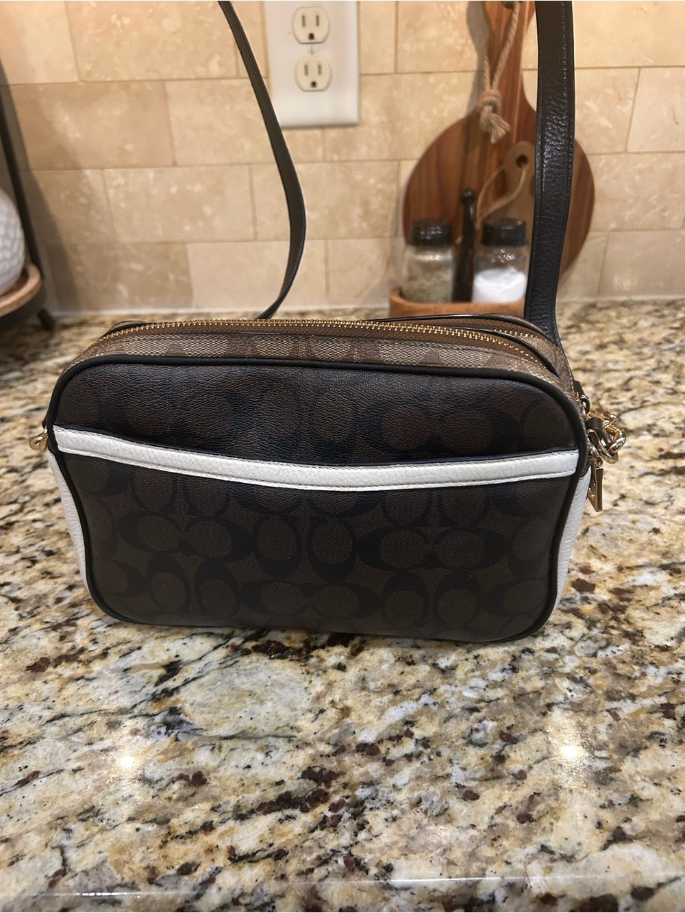 COACH 2021 Jes Blocked Signature Coated Canvas Leather Crossbody Bag - C1767 - Picture 3 of 10